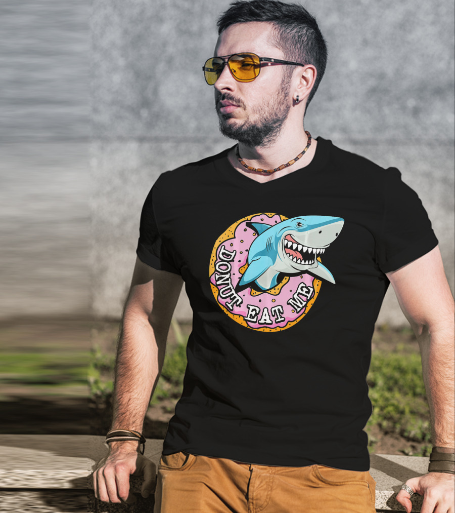 Donut Eat Me Shark Ocean Me T-Shirt