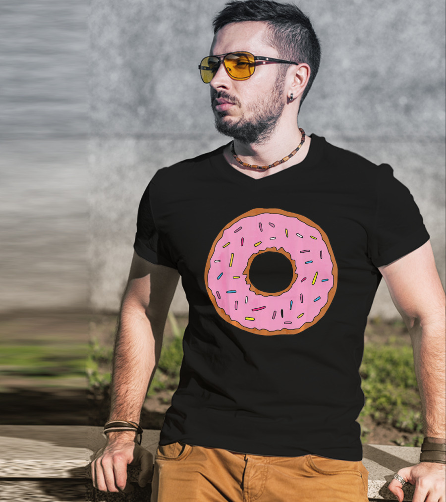 Pink Sprinkled Donuts Delicious Sweets Foodie T-Shirt