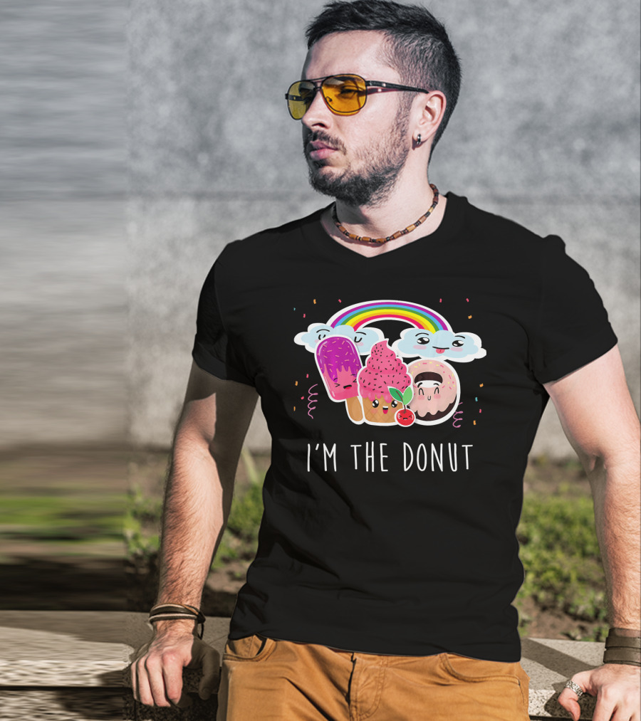 Funneh Cute Rainbow Ice Cream Donut Characters I'm The Donut T-Shirt