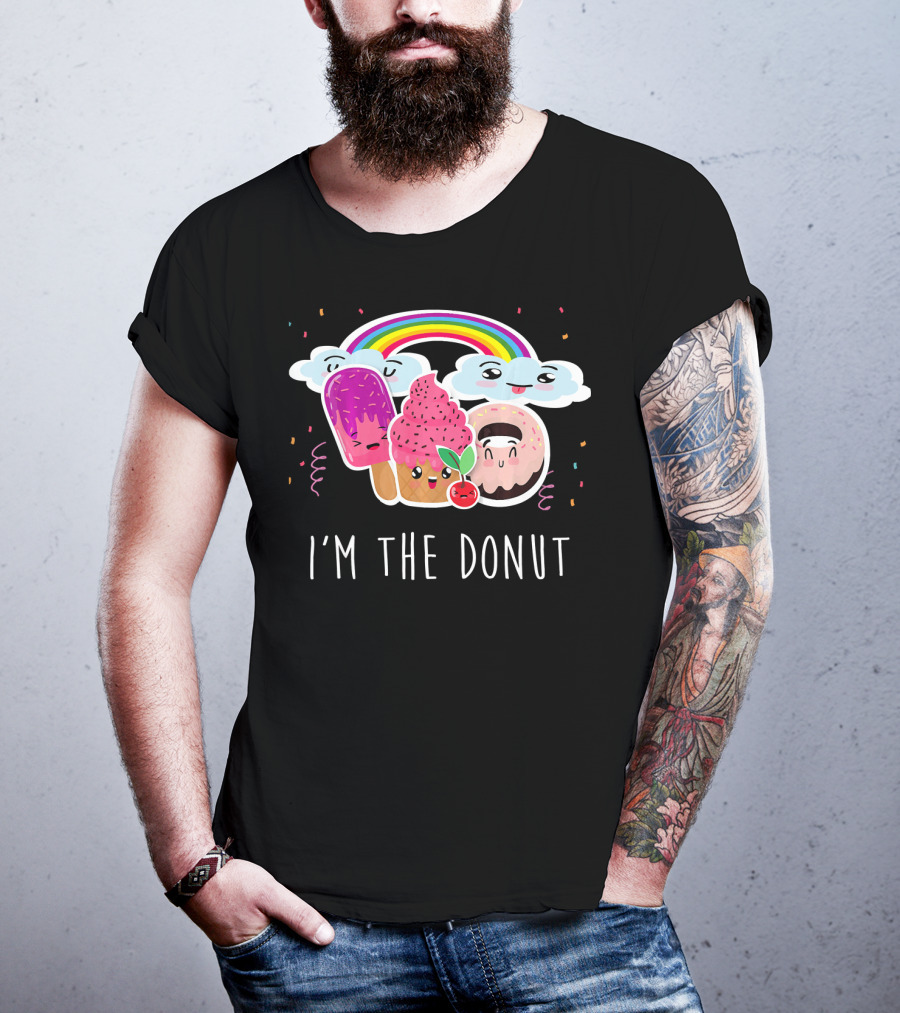 Funneh Cute Rainbow Ice Cream Donut Characters I'm The Donut T-Shirt