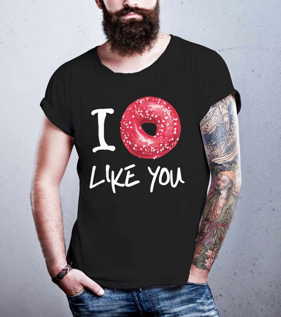I Doughnut Like You Donut Funny Men Red Sprinkled Heart Doughnut T-Shirt