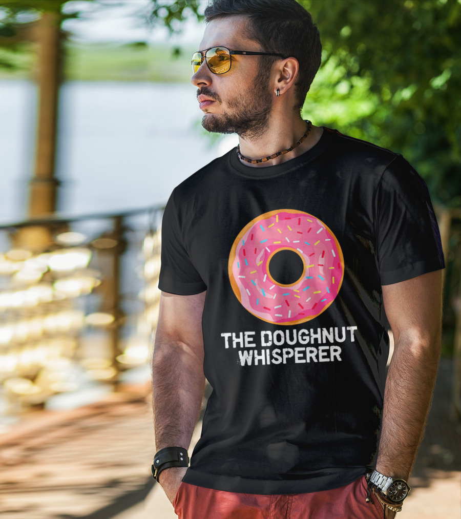 The Doughnut Whisperer Cool Pink Frosted Sprinkles T-Shirt