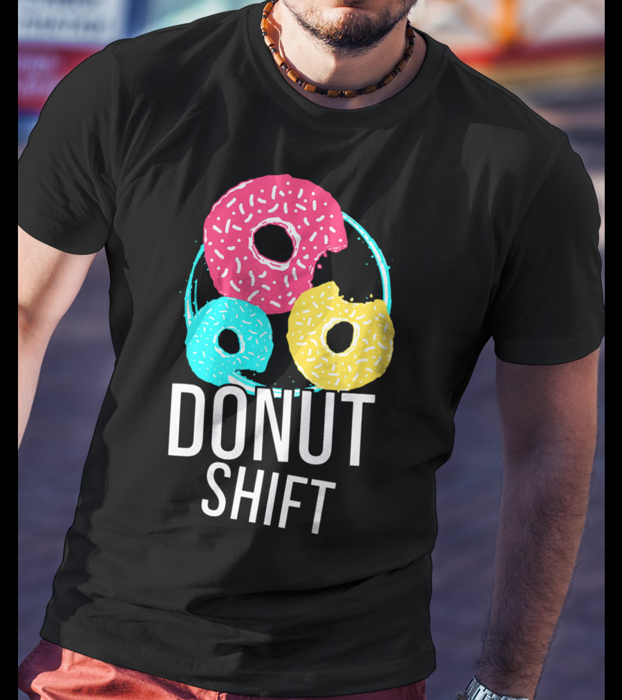Donut Shift MTTF Associates Doughnut Vibrant Trio T-Shirt