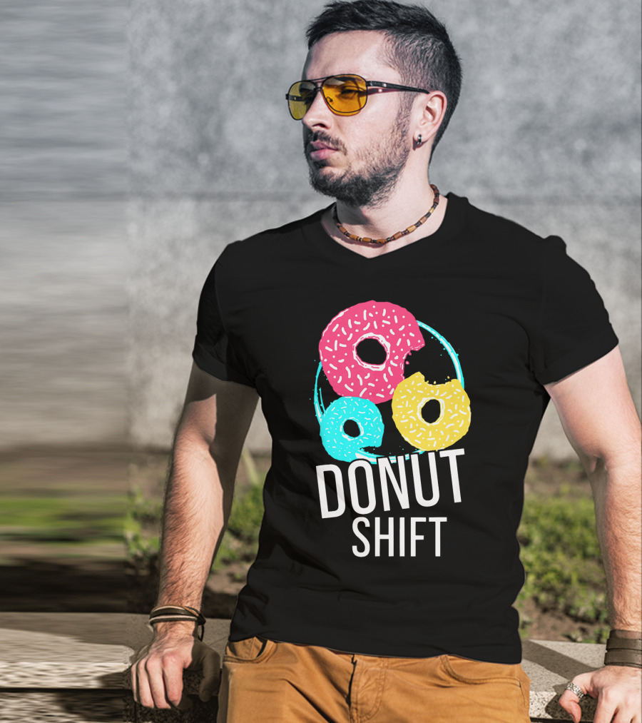 Donut Shift MTTF Associates Doughnut Vibrant Trio T-Shirt