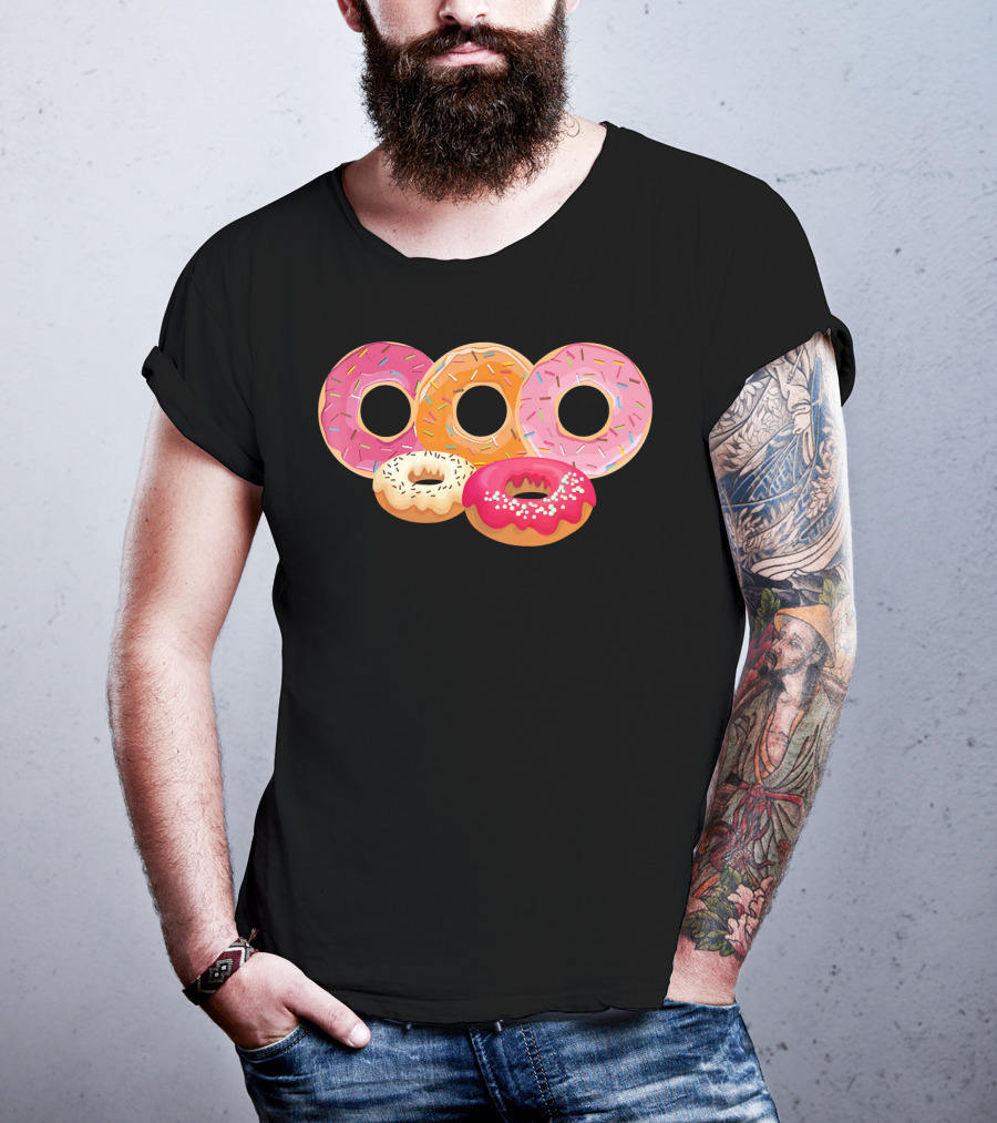 Donut Lover Dad Happy Doughnut Colorful Sprinkled Treats T-Shirt