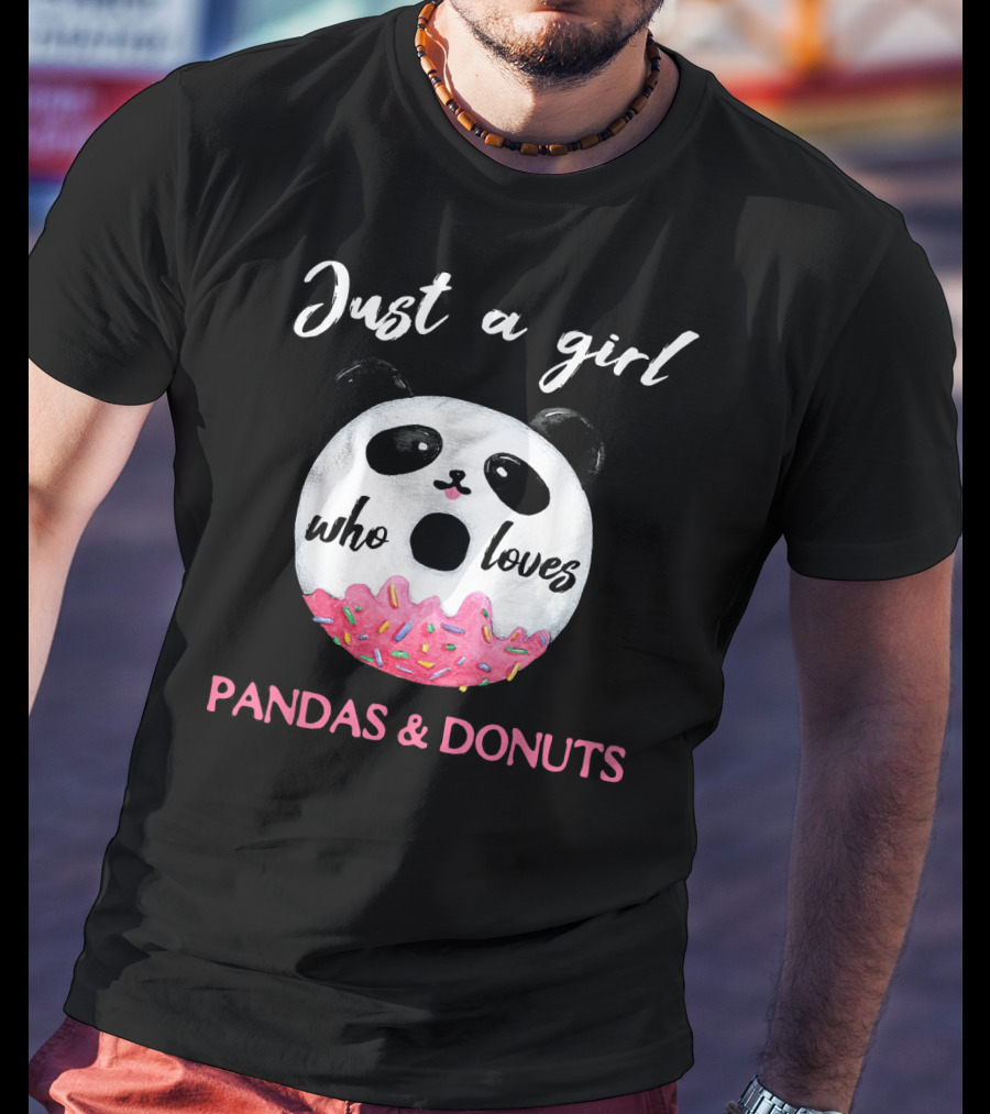 Just A Girl Who Loves Pandas And Donuts T-Shirt