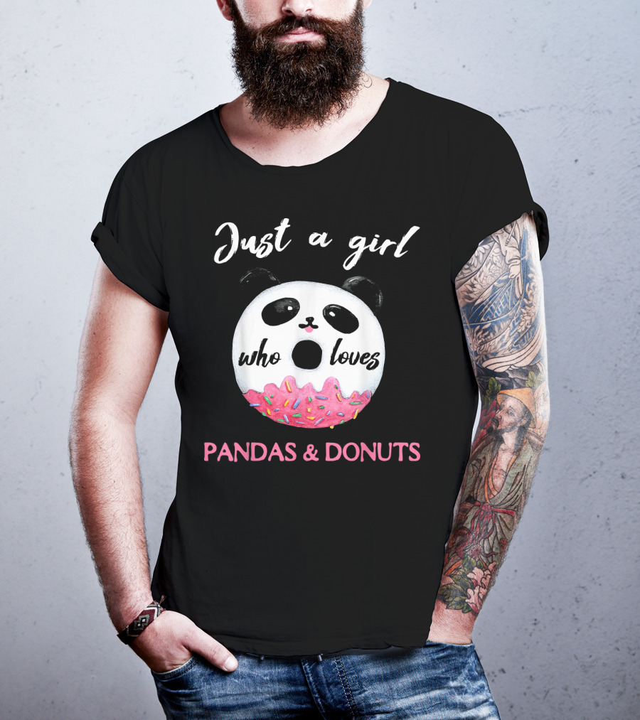 Just A Girl Who Loves Pandas And Donuts T-Shirt