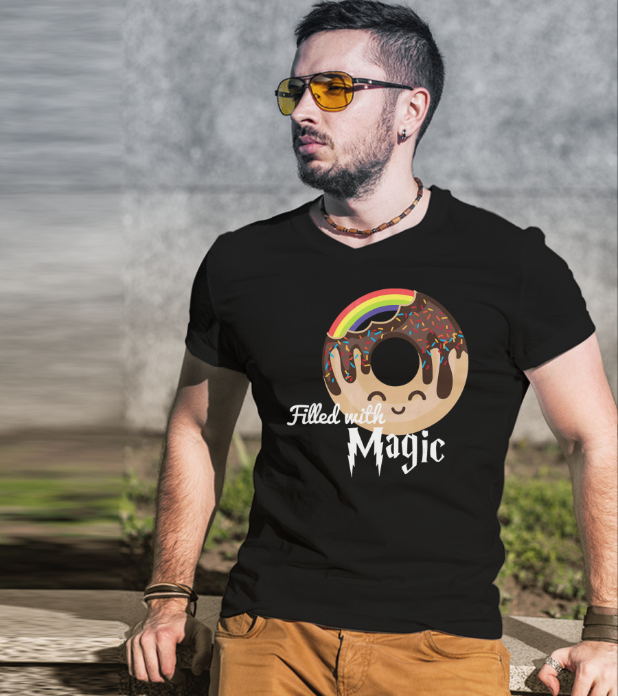 Magic Rainbow Choc Donut Filled With Magic T-Shirt