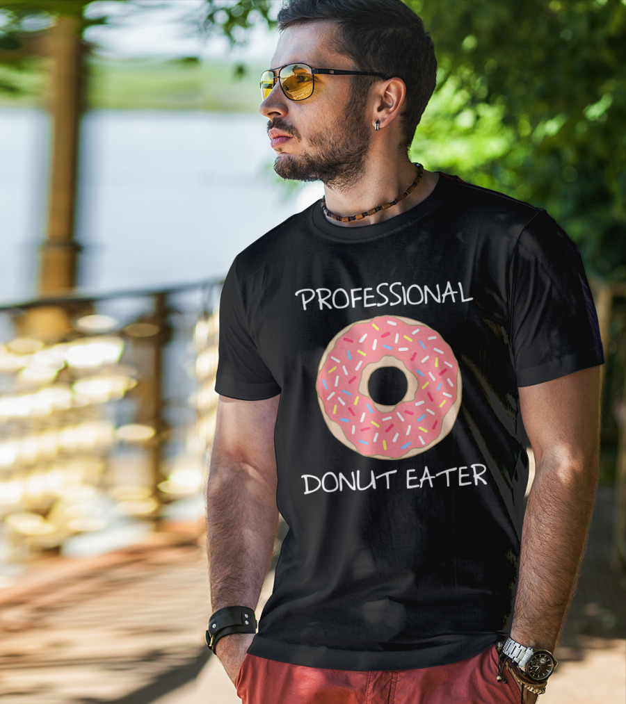 Professional Donut Eater Funny Pun T-Shirt