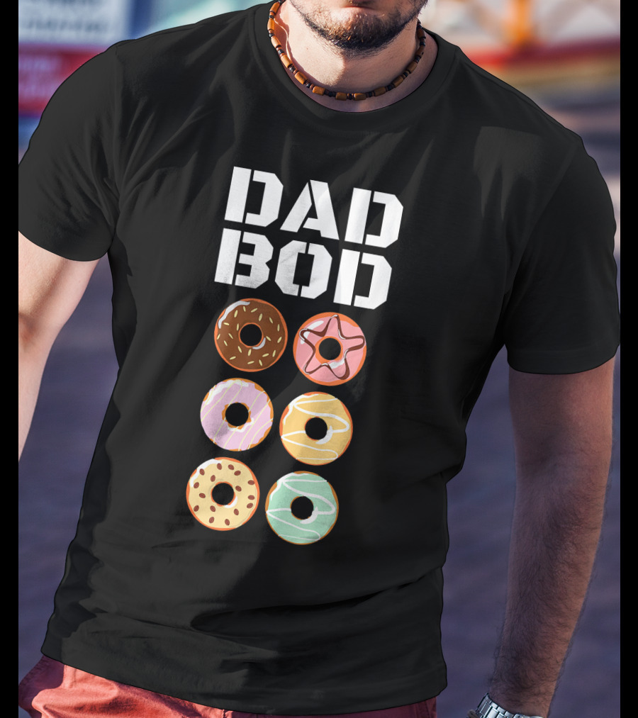 Dad Bod Donut Six Pack Abs Funny Mens T-Shirt