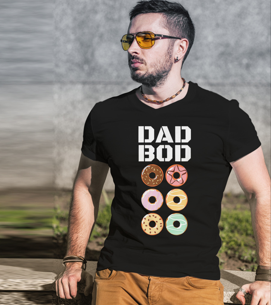 Dad Bod Donut Six Pack Abs Funny Mens T-Shirt