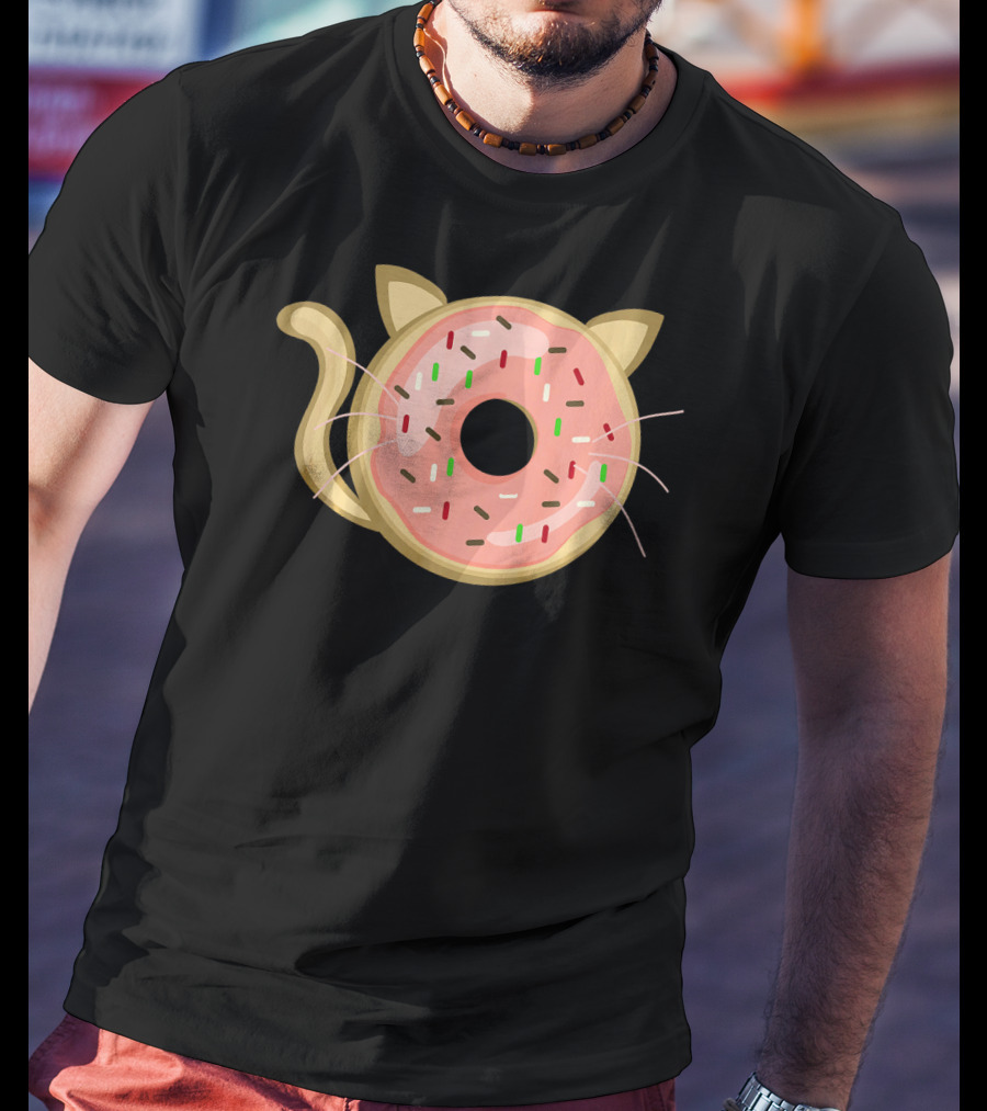 Funny Donut Cat Birthday Sprinkle Kitty T-Shirt