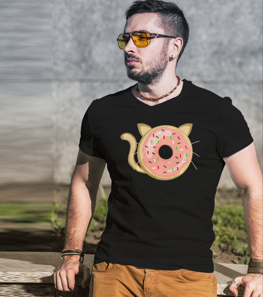 Funny Donut Cat Birthday Sprinkle Kitty T-Shirt