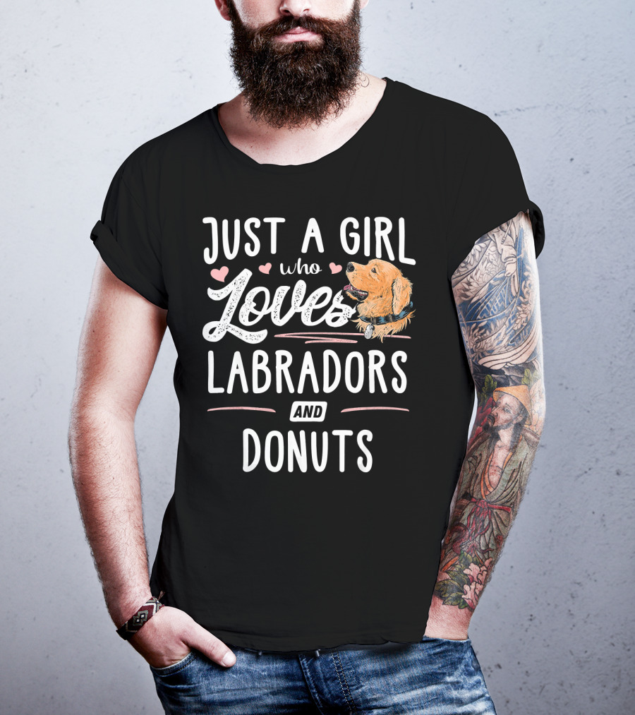 Just A Girl Who Loves Labradors And Donuts T-Shirt
