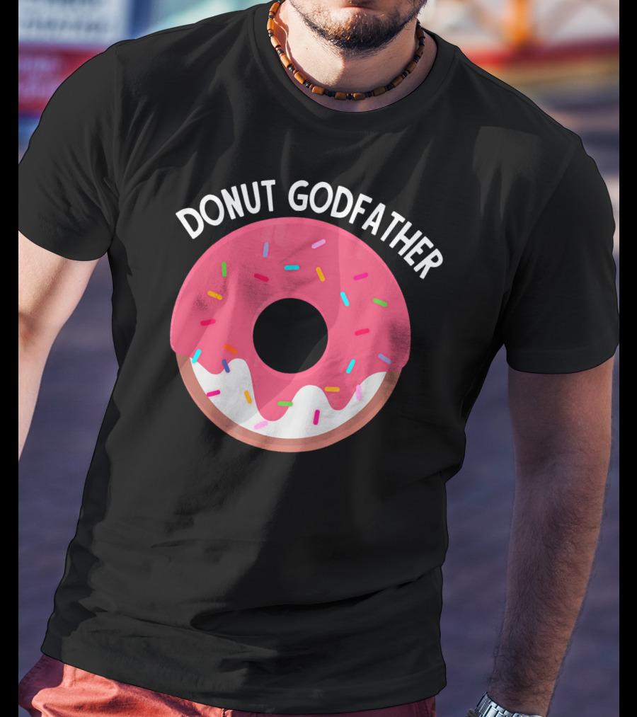 Donut Godfather Sprinkles Pink Donut T-Shirt