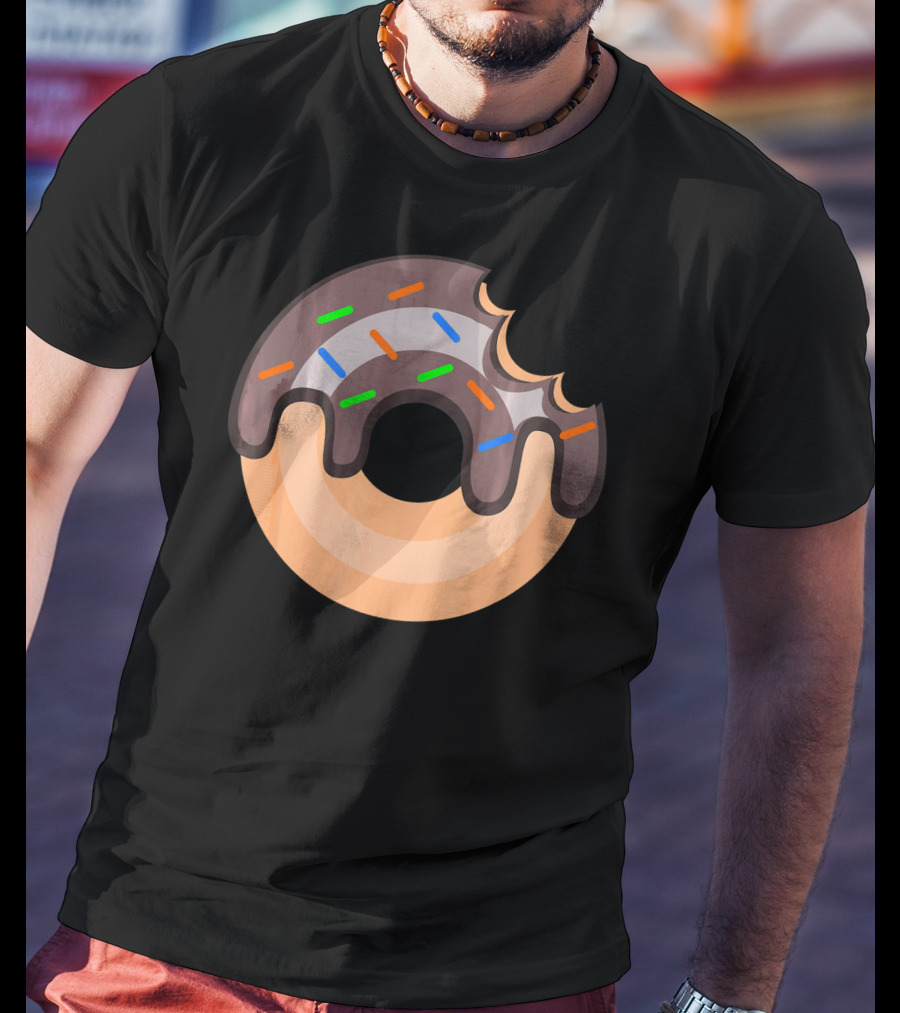 Donut Lover Favorite Food Chocolate Sprinkles Bite T-Shirt