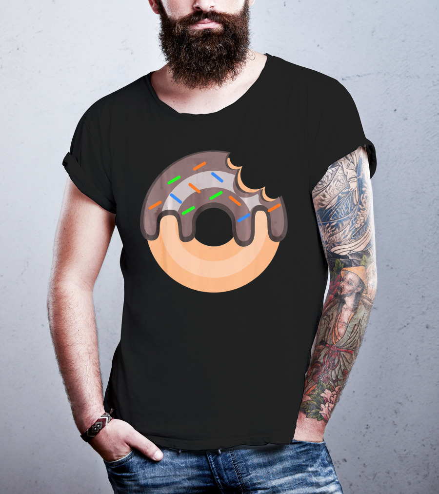 Donut Lover Favorite Food Chocolate Sprinkles Bite T-Shirt