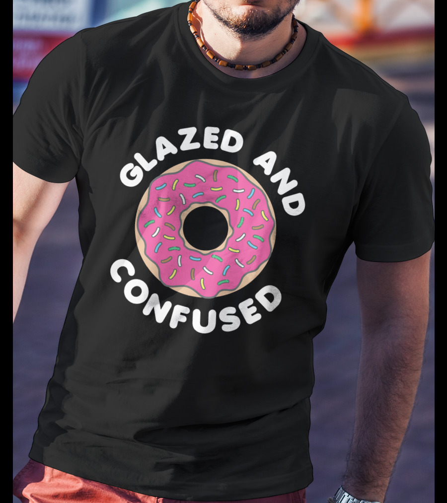 Glazed And Confused Pink Sprinkle Donut T-Shirt