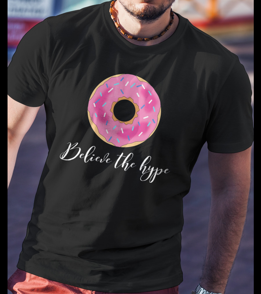 Believe The Hype Donut Sprinkles Pink T-Shirt