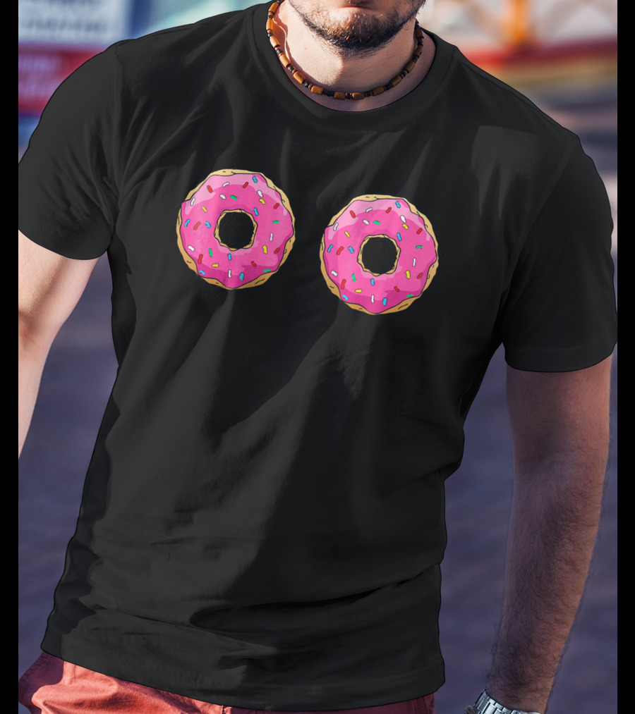 Funny Pink Sprinkle Donut Doughnut T-Shirt