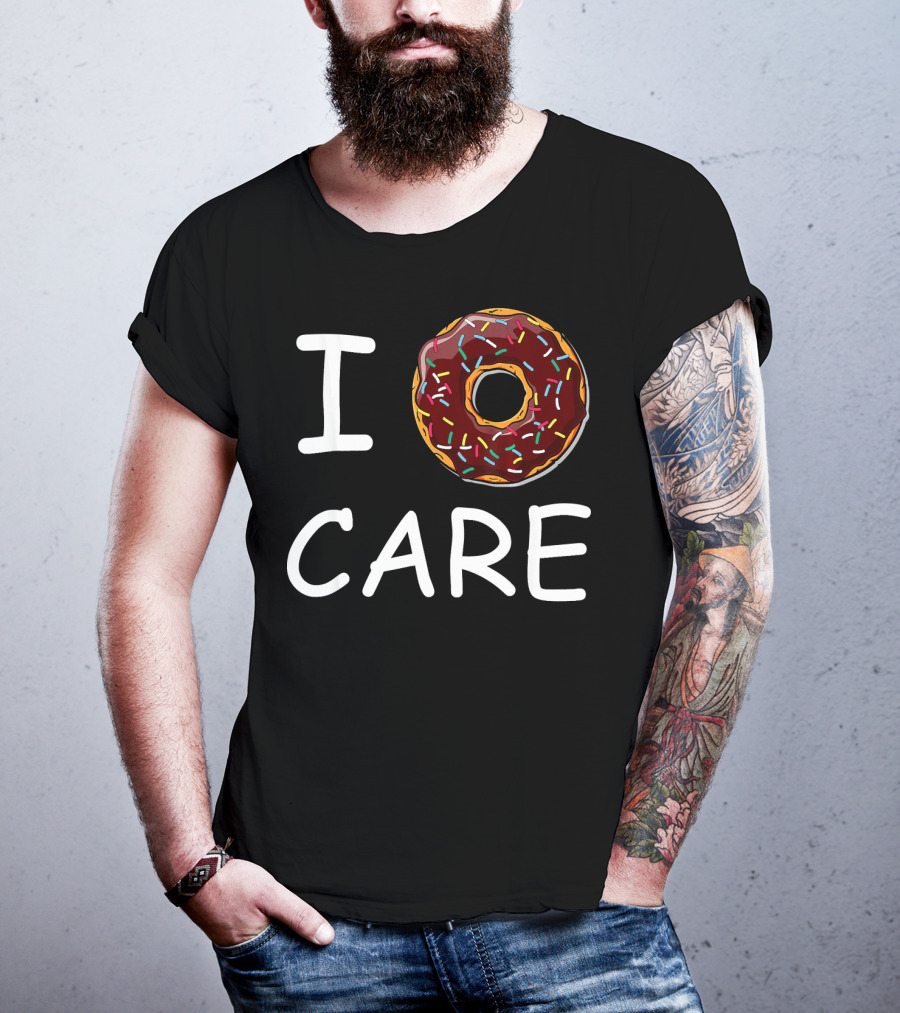 I Donut Care Sprinkles Donut Print T-Shirt