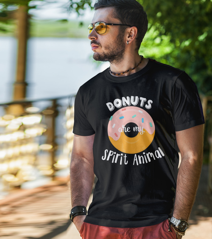 Donuts Are My Spirit Animal Funny Donut Sprinkles T-Shirt