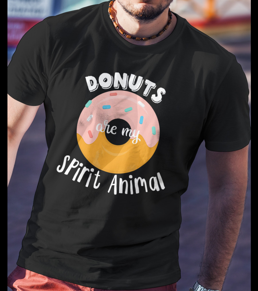 Donuts Are My Spirit Animal Funny Donut Sprinkles T-Shirt