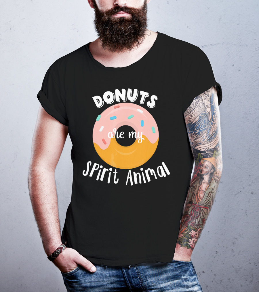 Donuts Are My Spirit Animal Funny Donut Sprinkles T-Shirt
