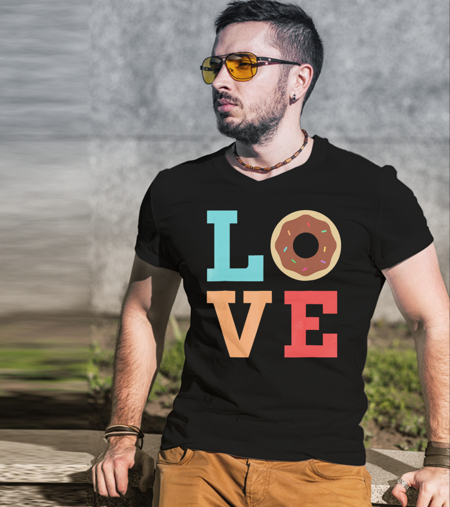 LOVE Donuts Sprinkles Sweet Snacks Fun T-Shirt