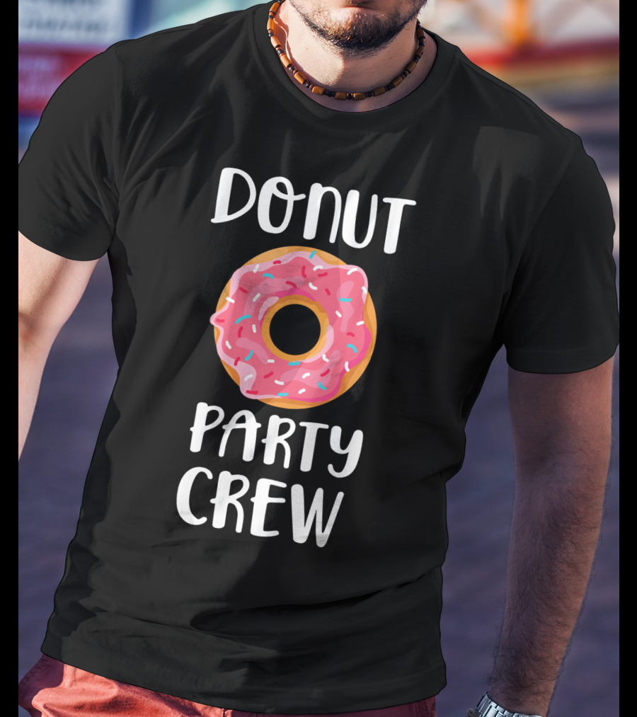 Donut Party Crew Longsleeve Donut Sprinkle T-Shirt