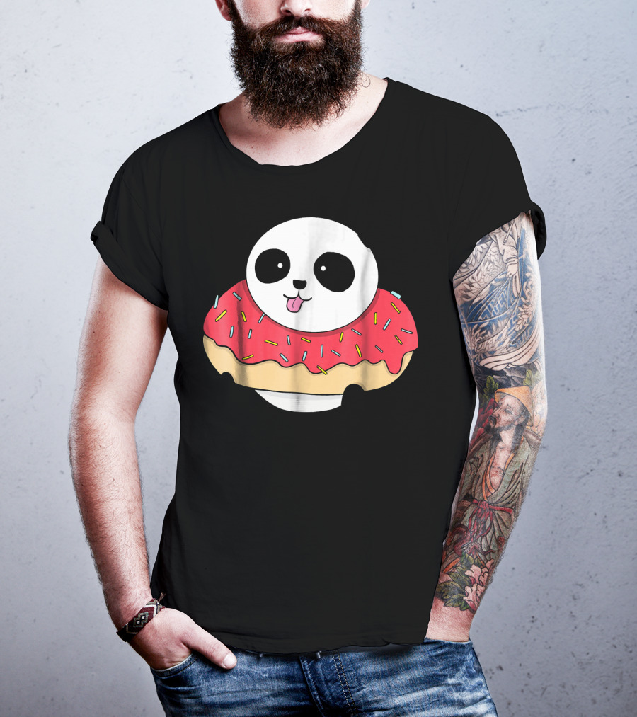 Cute Baby Panda With Sprinkled Donut Squish T-Shirt