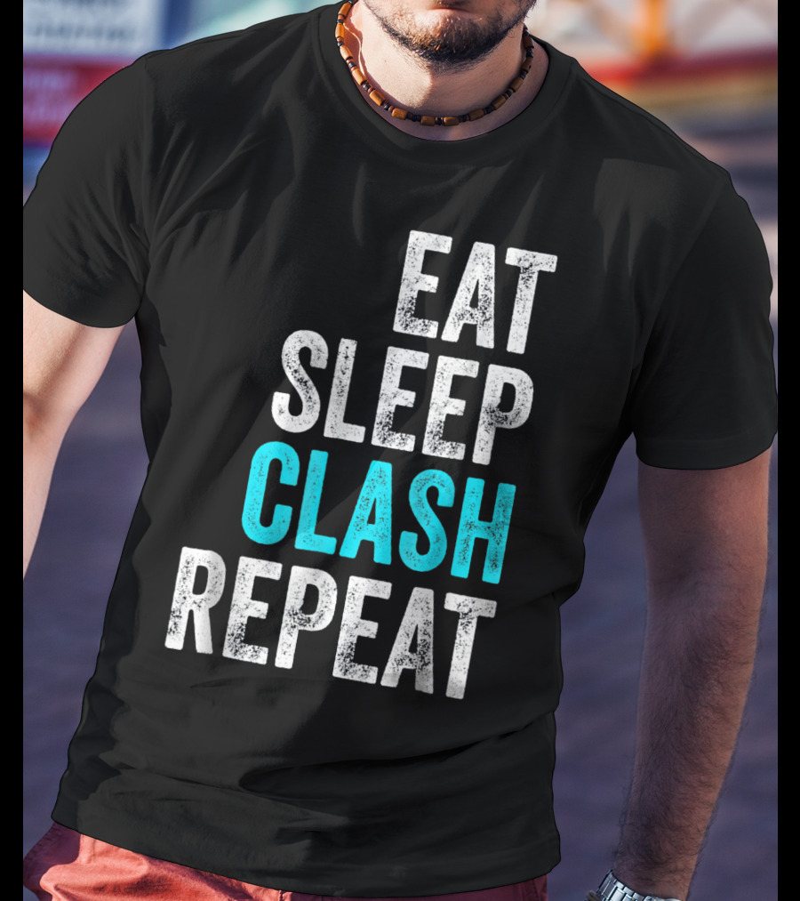Mens Gaming Clan Eat Sleep Clash Repeat T-Shirt