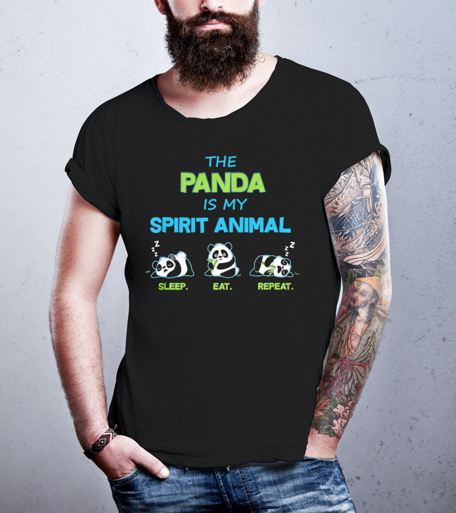 The Panda Is My Spirit Animal Sleep Eat Repeat T-Shirt