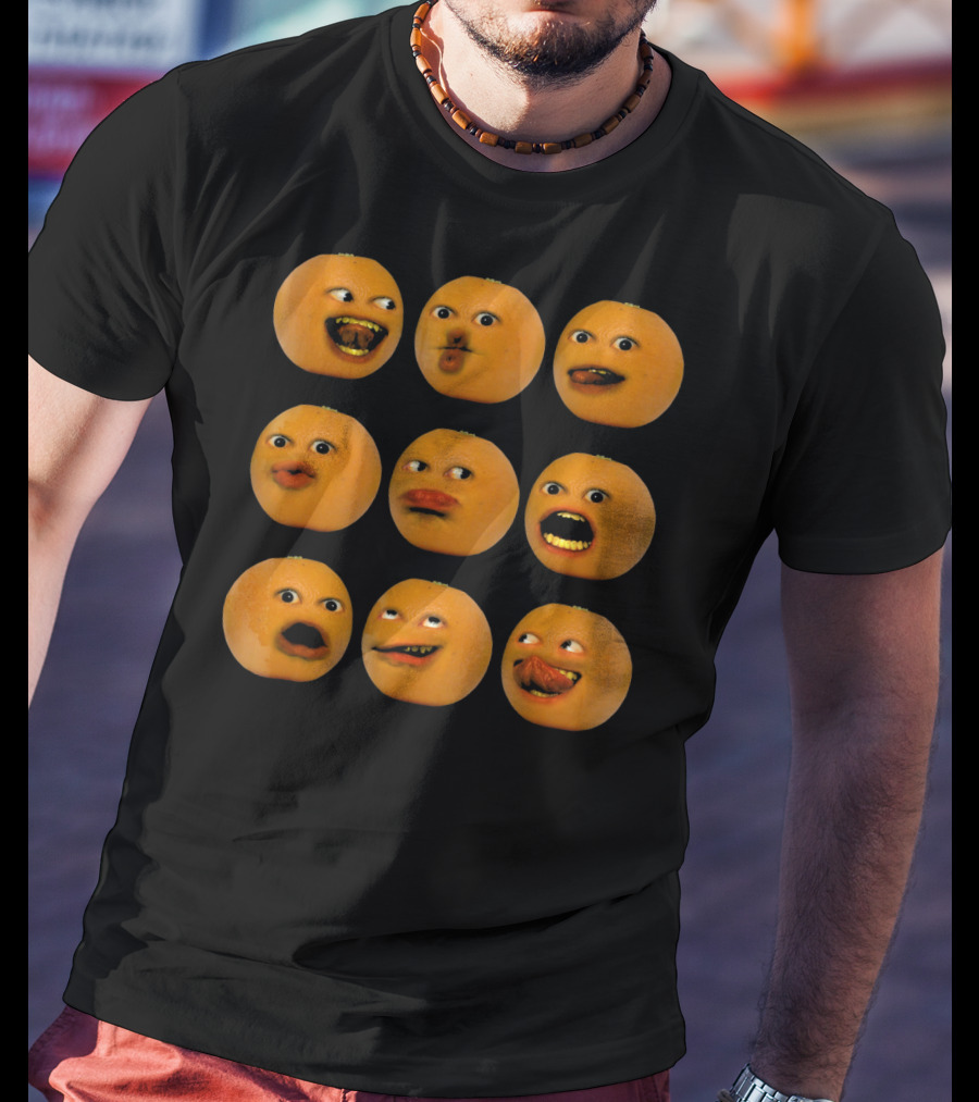 Annoying Orange Funny Faces Emoji T-Shirt