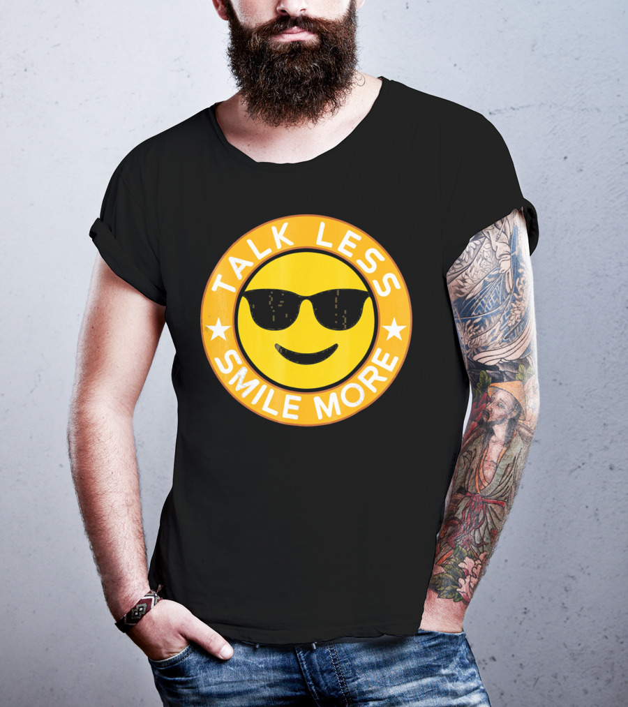 Talk Less Smile More Hamilton Yellow Emo Sunglasses Smile T-Shirt