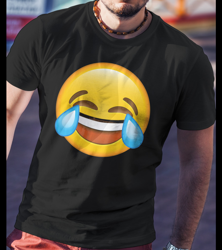 Funny Crying Tears Of Joy Laughing Emoji T-Shirt