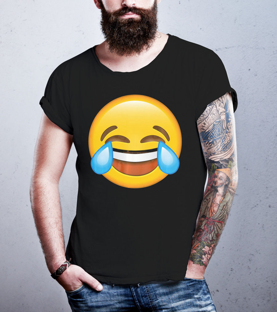 Funny Crying Tears Of Joy Laughing Emoji T-Shirt