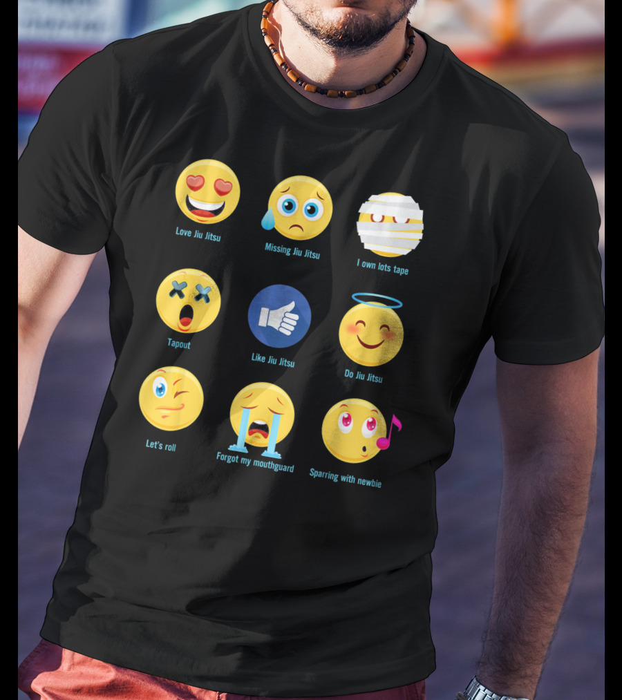 Brazillian Jiu Jitsu 9 Shades Love Missing Tape Tapout Like Do Let’s Roll Forgot Sparring T-Shirt