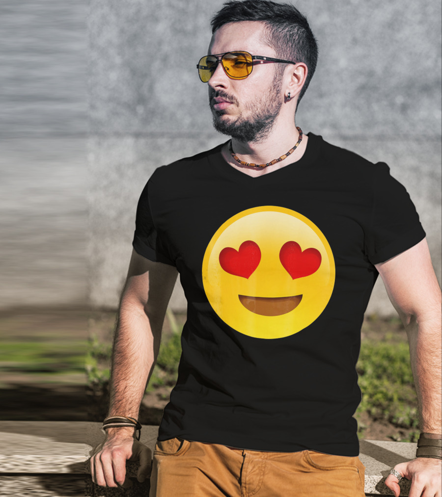 Emoji R Us Heart Eyes Smiley Love T-Shirt