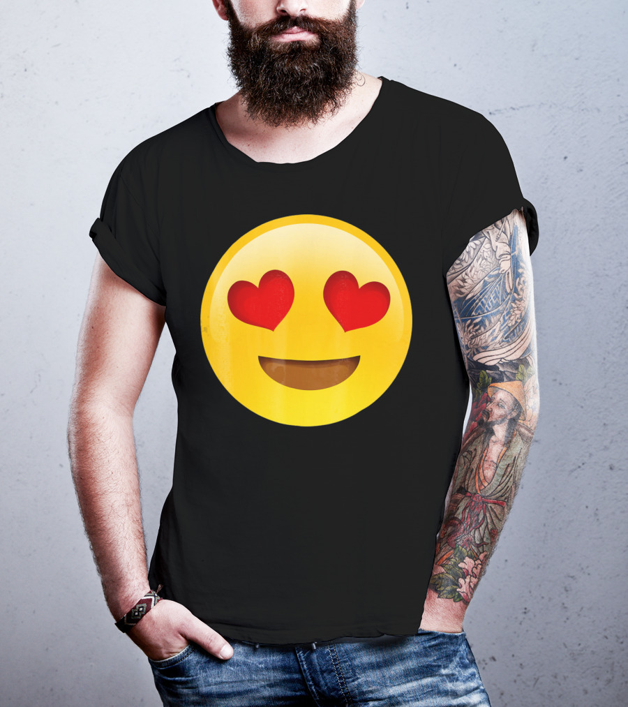 Emoji R Us Heart Eyes Smiley Love T-Shirt