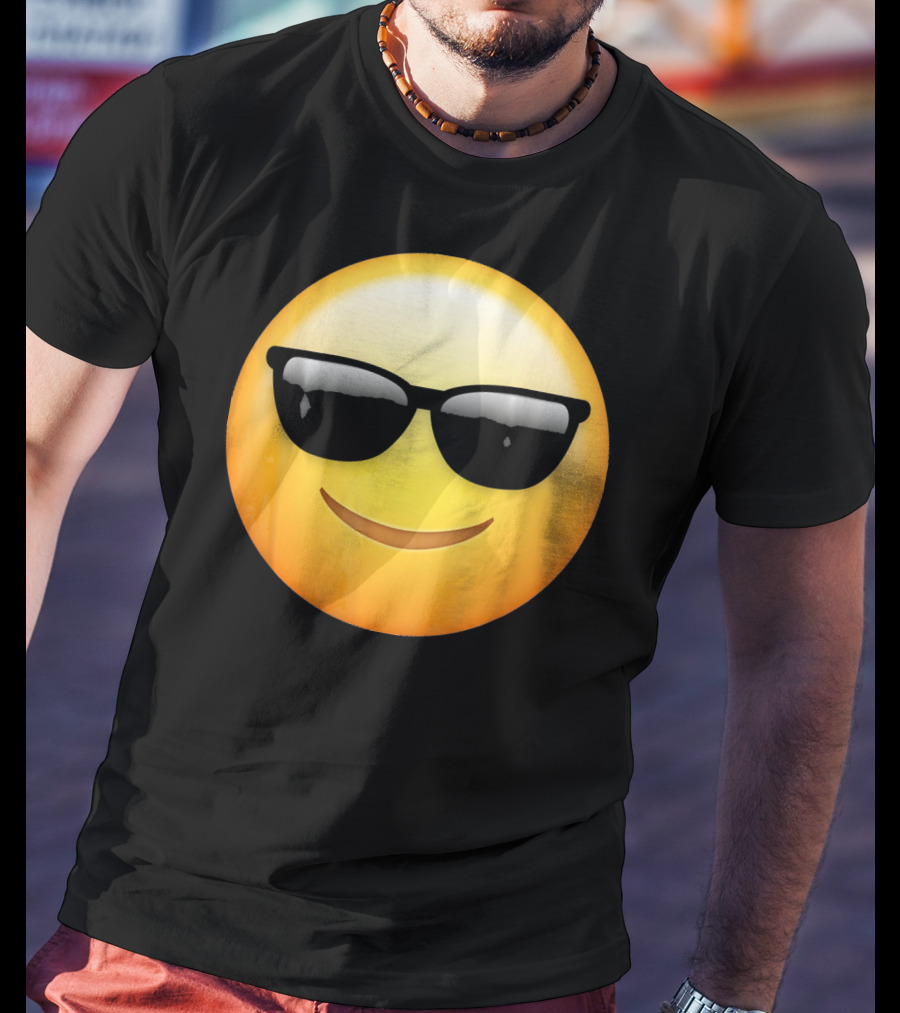 Sunglasses Emoji Cool Smiley Face T-Shirt