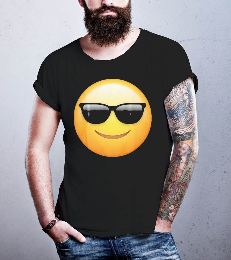 Sunglasses Emoji Cool Smiley Face T-Shirt