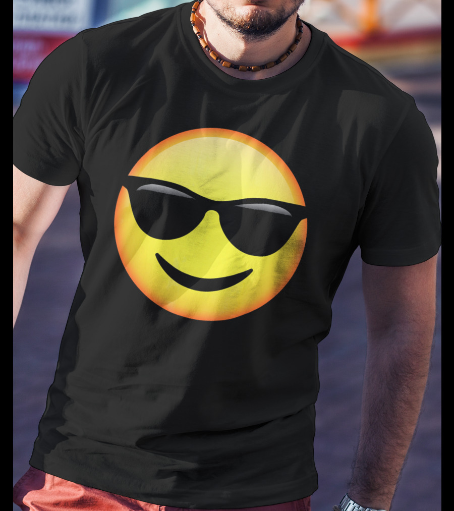 HD Emoji Sunglasses Face Emoticon T-Shirt