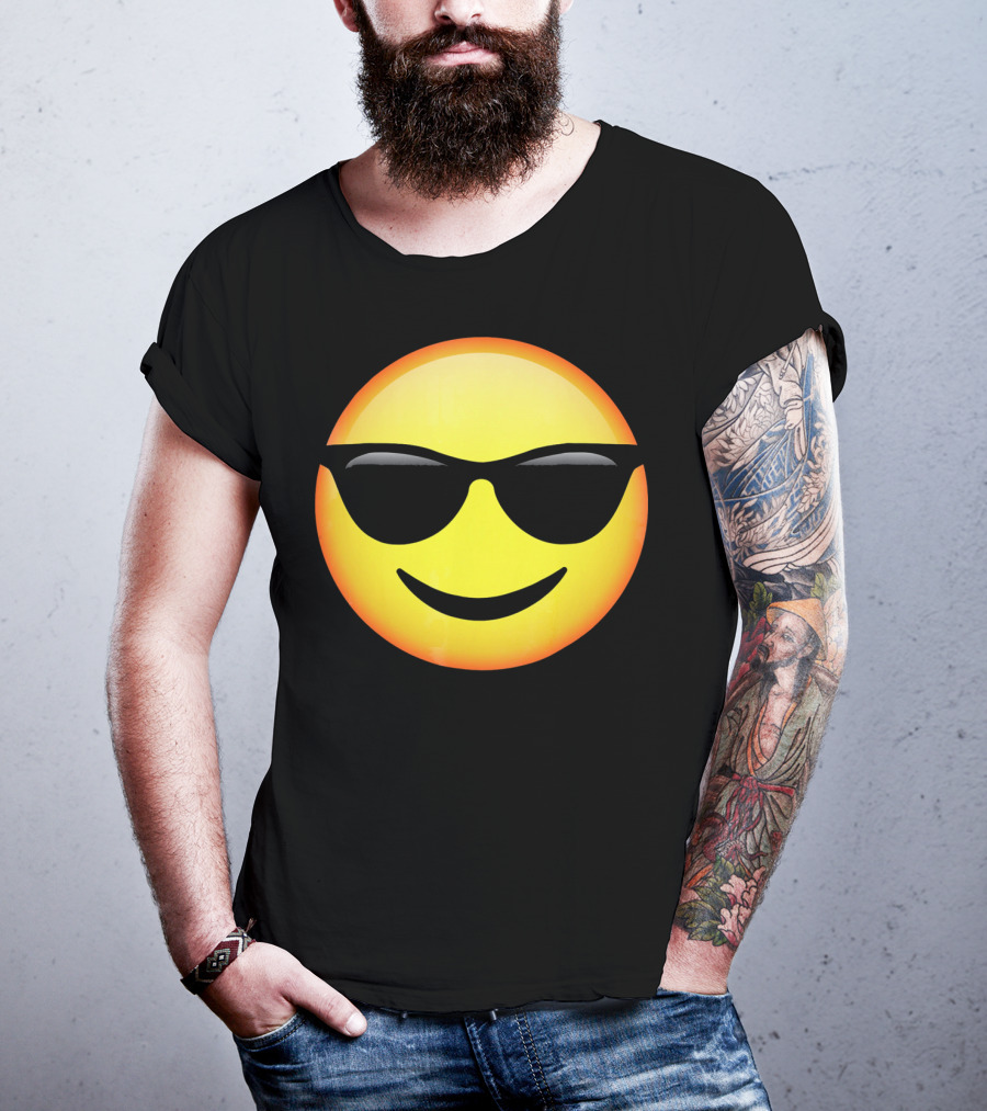 HD Emoji Sunglasses Face Emoticon T-Shirt