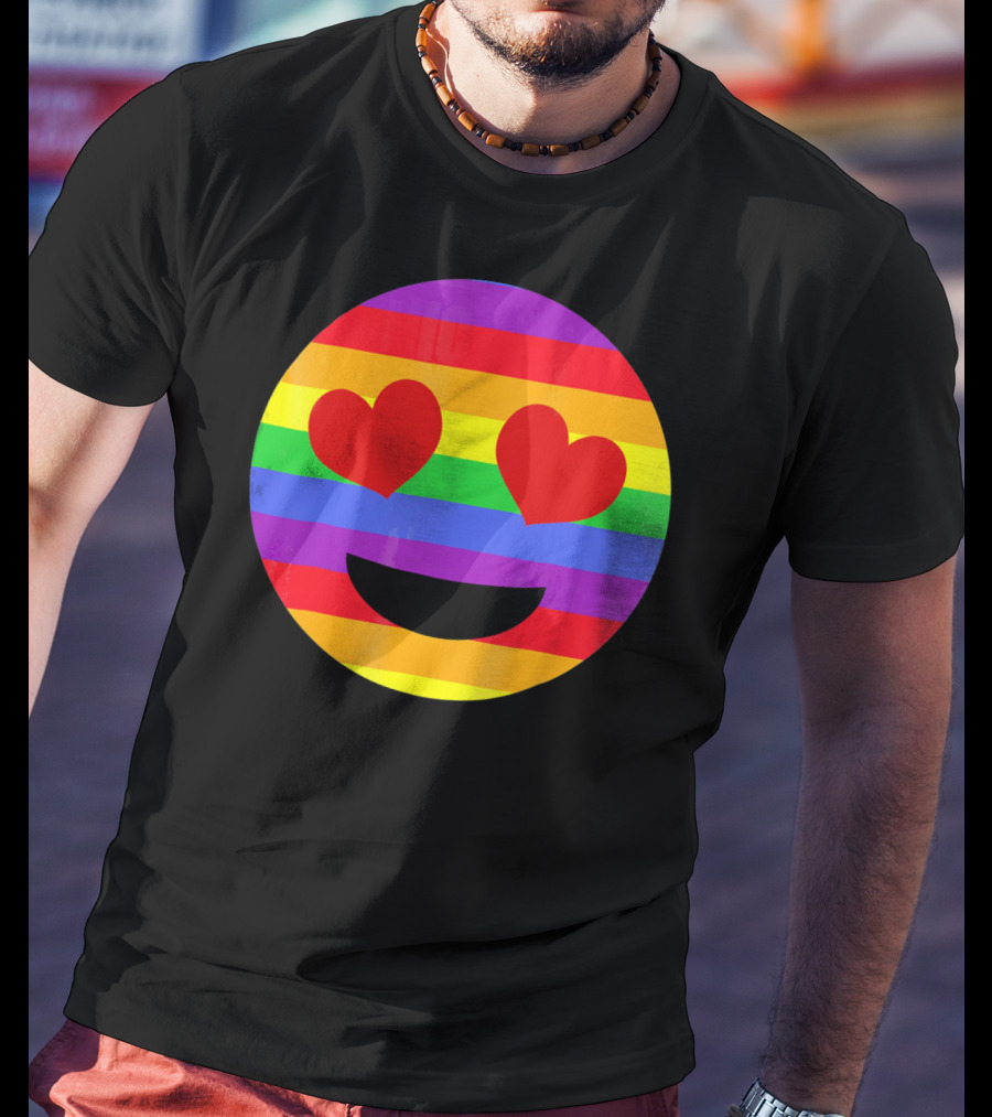 Im Falling In Love Rainbow Heart Eyes Emoji T-Shirt