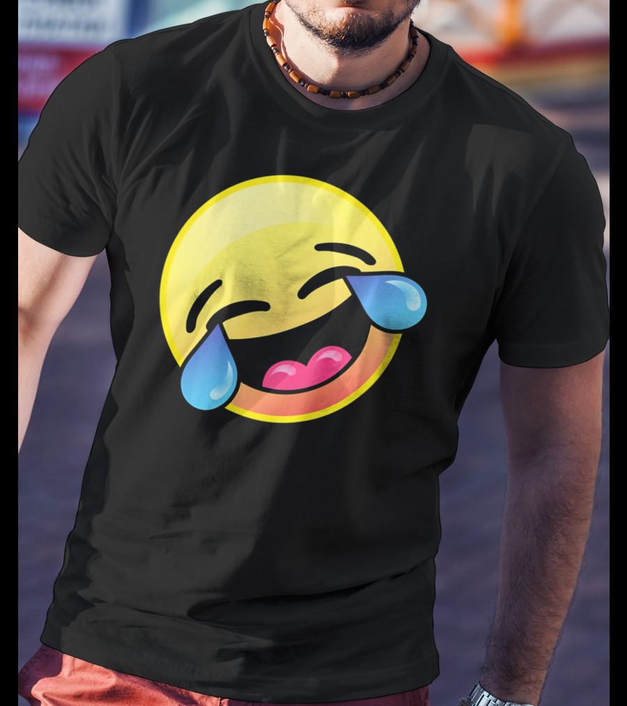 Laughing Crying Emoji Cute LOL Funny Expression T-Shirt