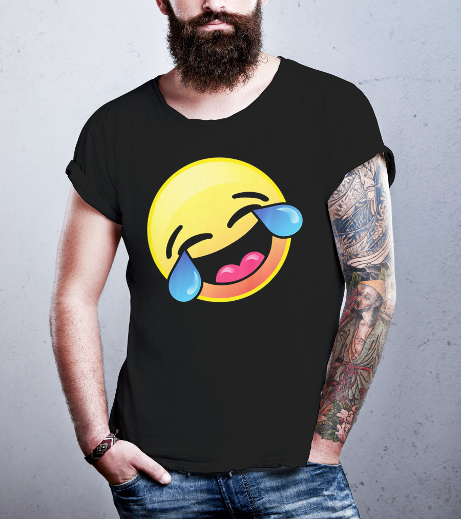 Laughing Crying Emoji Cute LOL Funny Expression T-Shirt