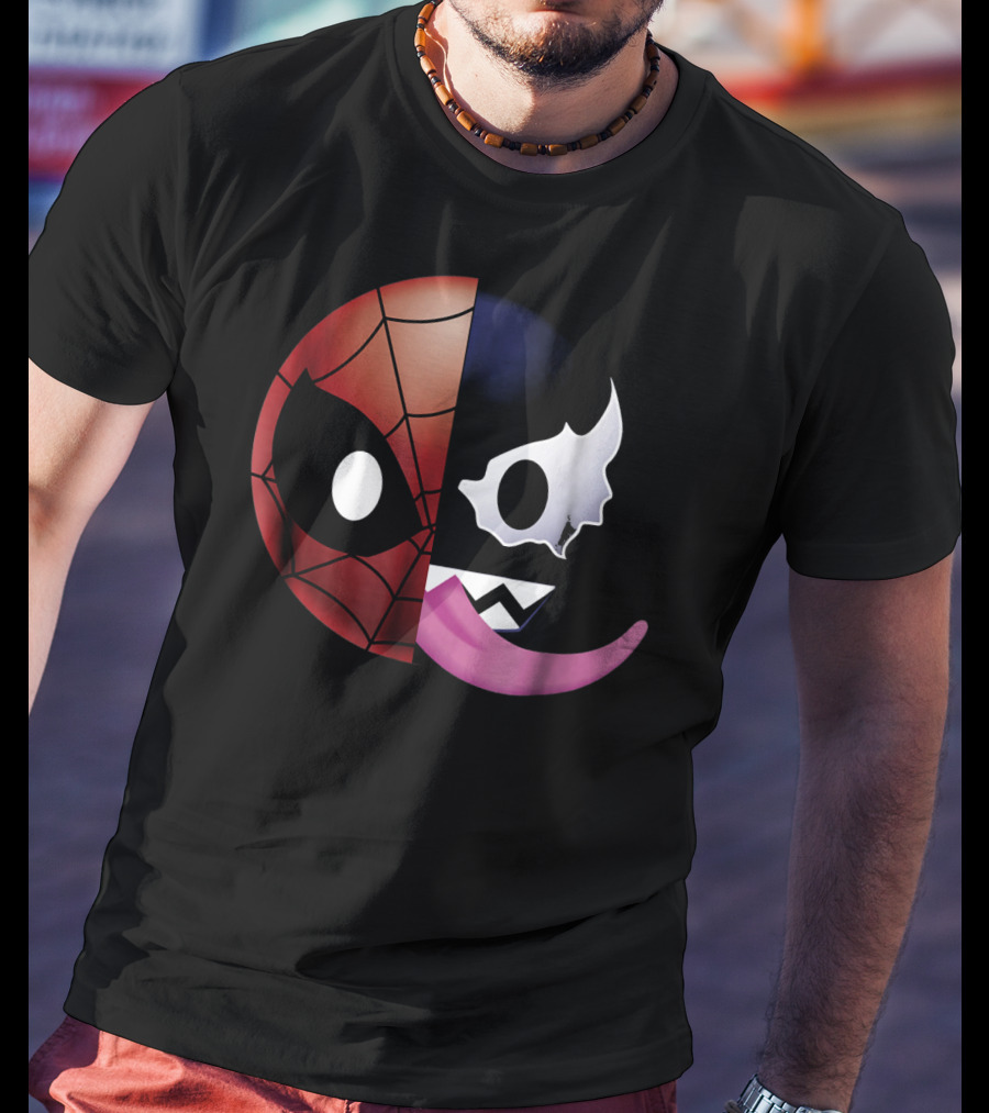 Marvel Spider Man Venom Split Face Emoji T-Shirt