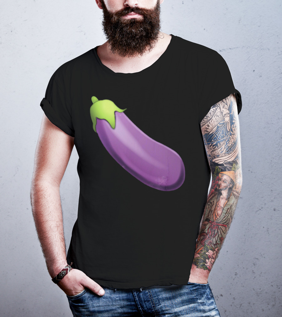 EmojiTees Bold Eggplant Emoji Weiner T-Shirt