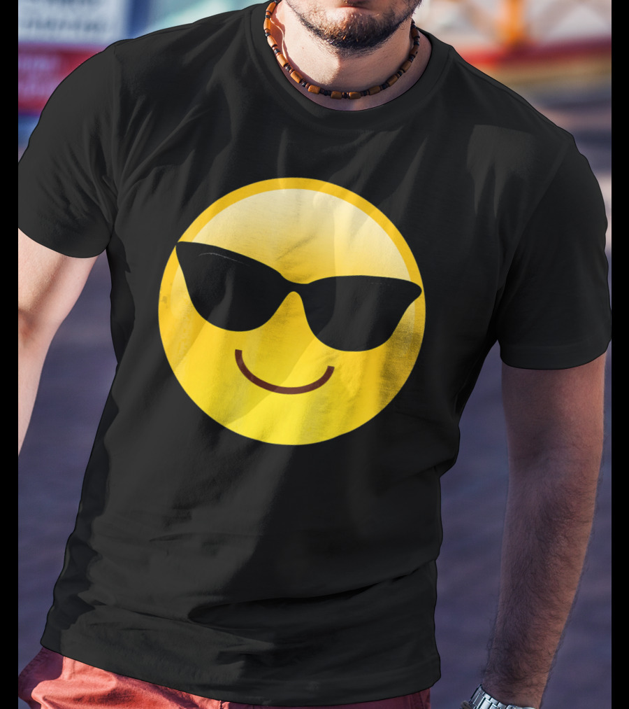 Cool Smiley Sunglasses Emoji Shades T-Shirt